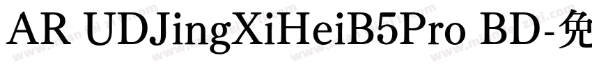 AR UDJingXiHeiB5Pro BD字体转换